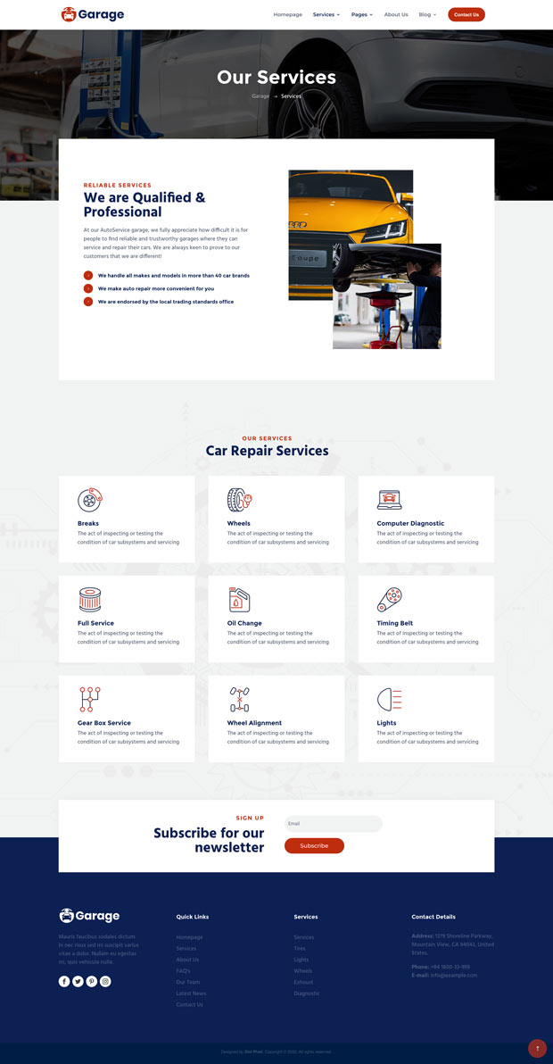 Garage Services Page v1