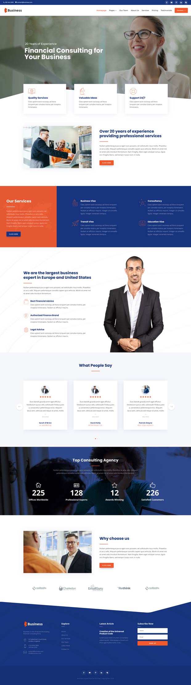 Business Layout Pack Homepage