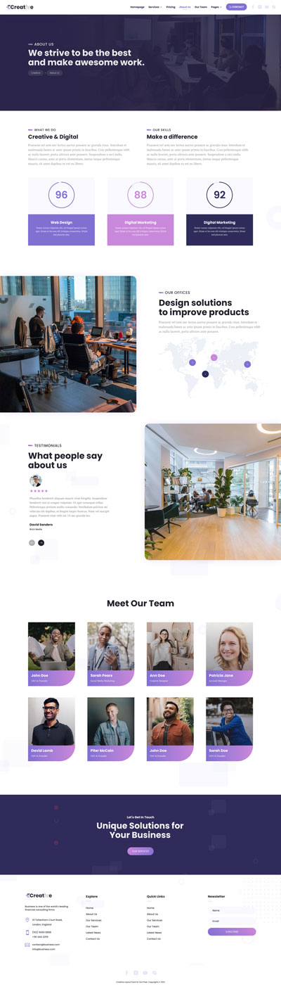 Creative Layout Pack About Us