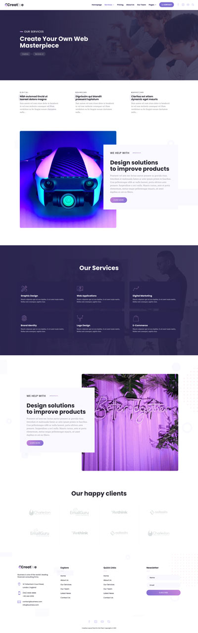 Creative Layout Pack Services Page v2