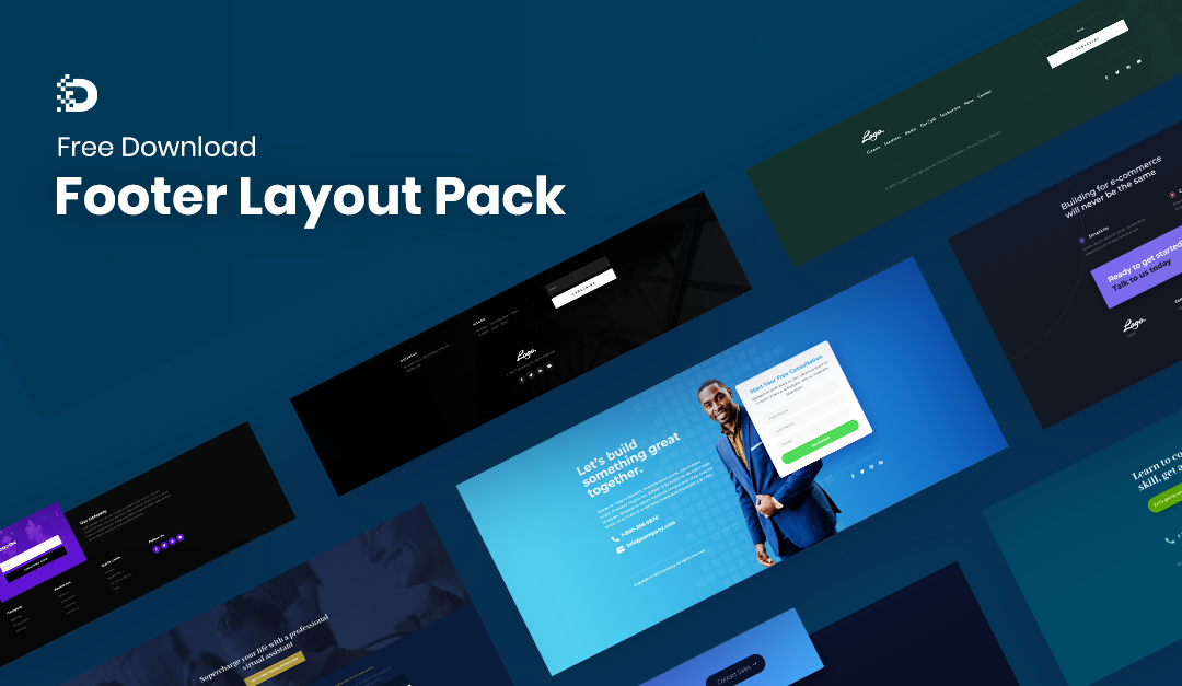 Download A FREE Footer Layout Pack for Divi