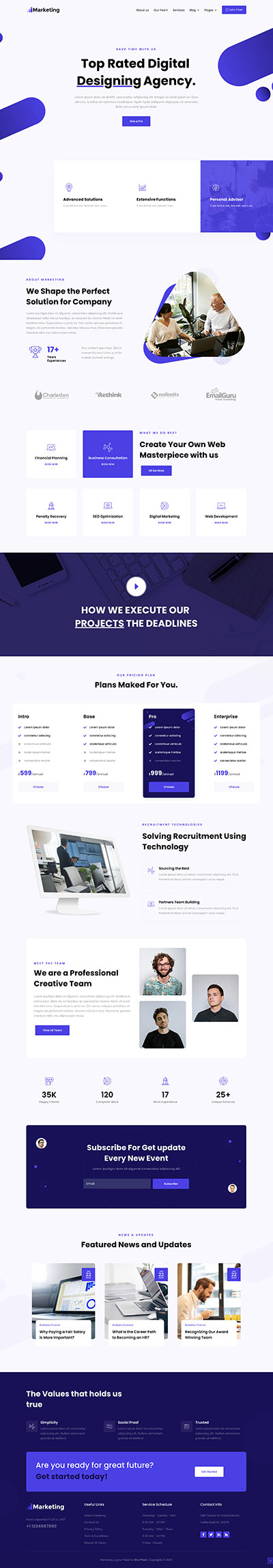 Marketing Layout Pack Homepage