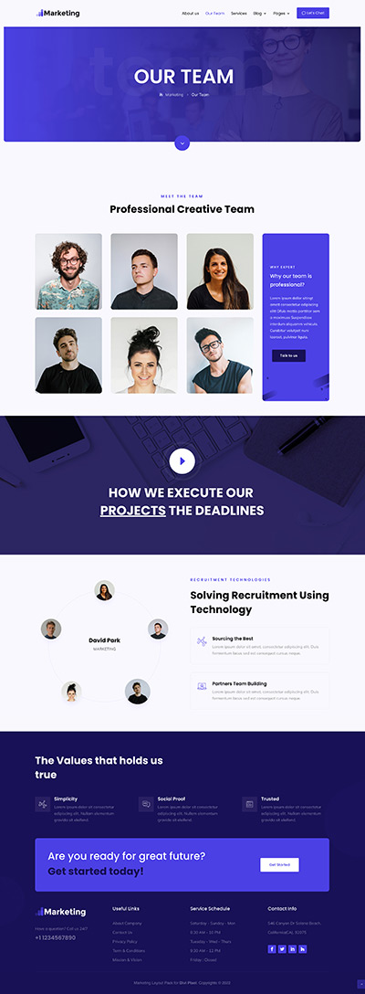Creative Layout Pack Our Team