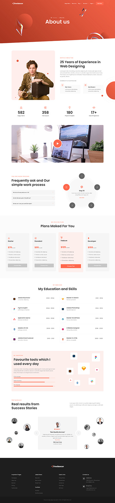 Freelancer Layout Pack About Us
