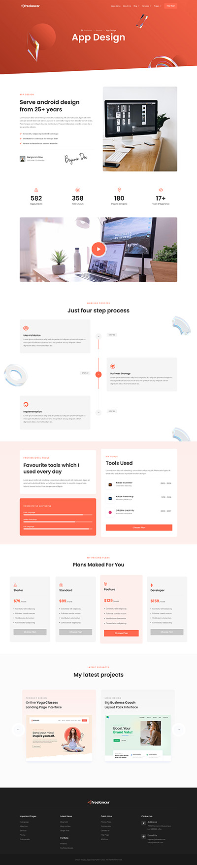Freelancer Layout Pack Single Services Page