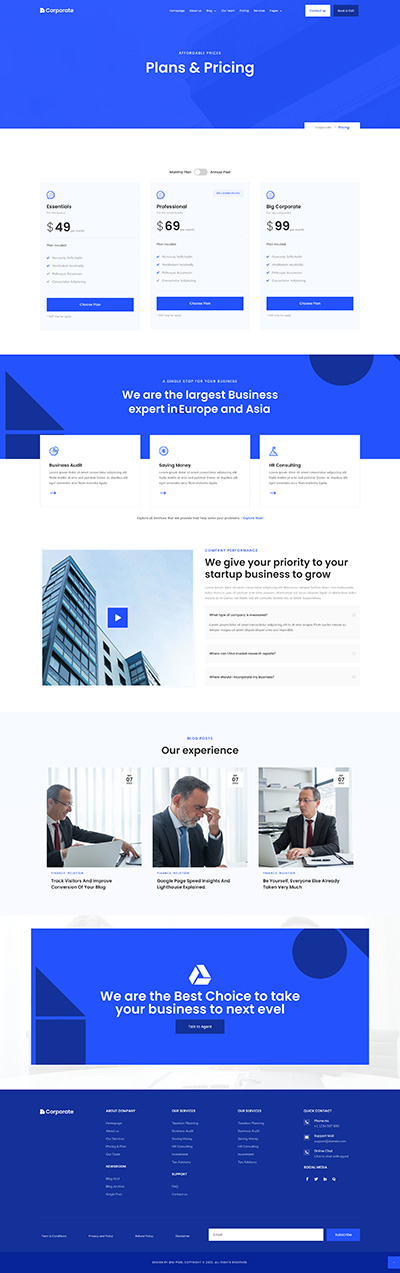 Creative Layout Pack Services Page