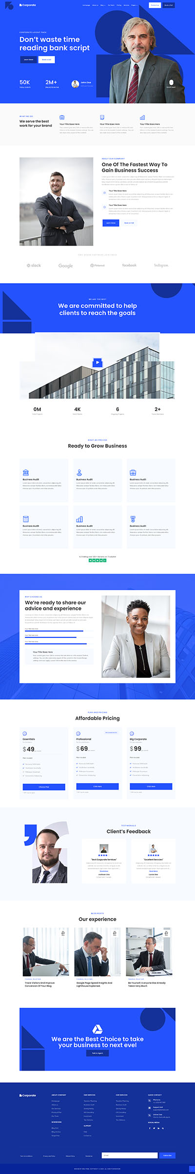 Marketing Layout Pack Homepage