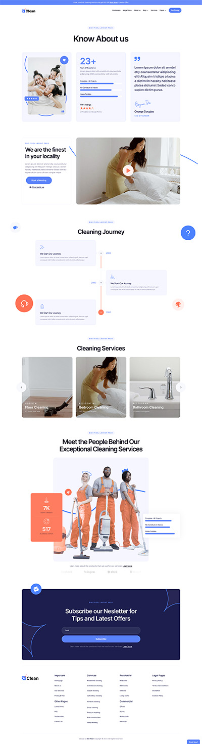 Cleaning Layout Pack About Us