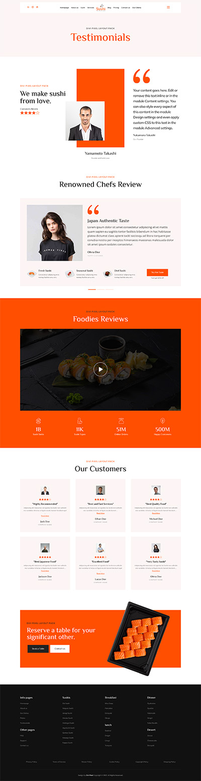 Cleaning Layout Pack Testimonials Page