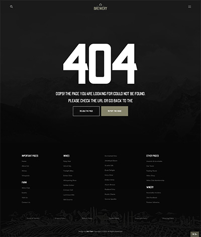 Cleaning Layout Pack 404 Error Page