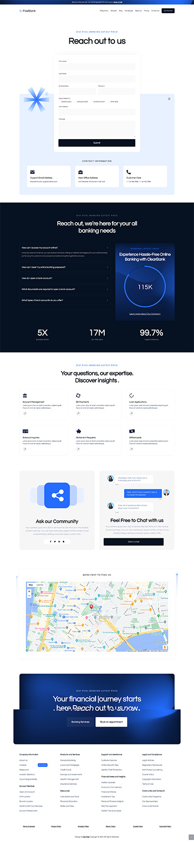 Banking Layout Pack Contact Page