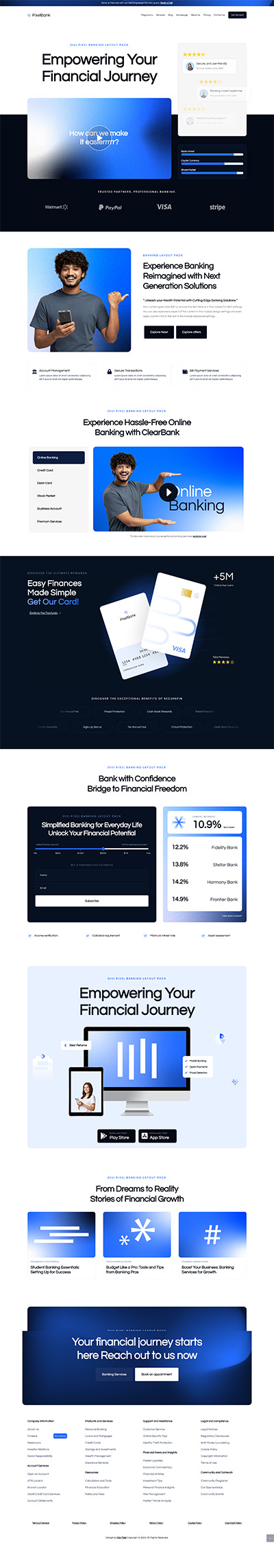 Banking Layout Pack Homepage 