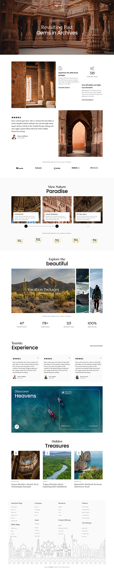 Travel Layout Pack About us Page