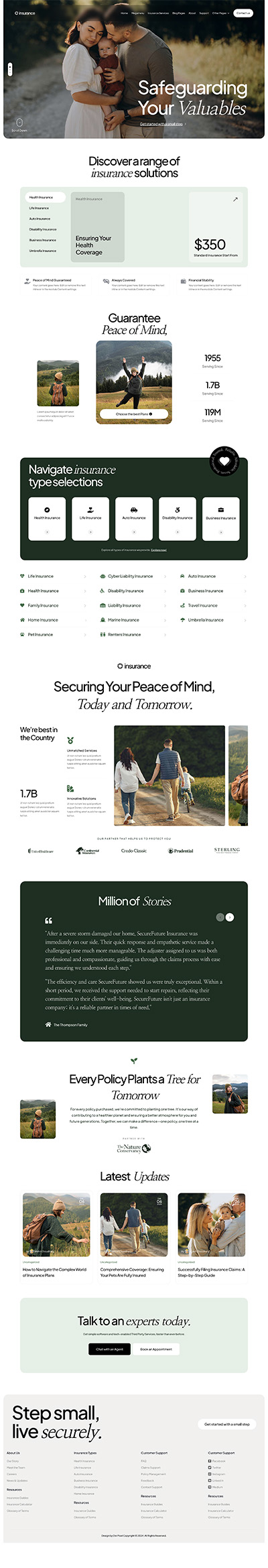 Insurance Layout Pack Homepage 