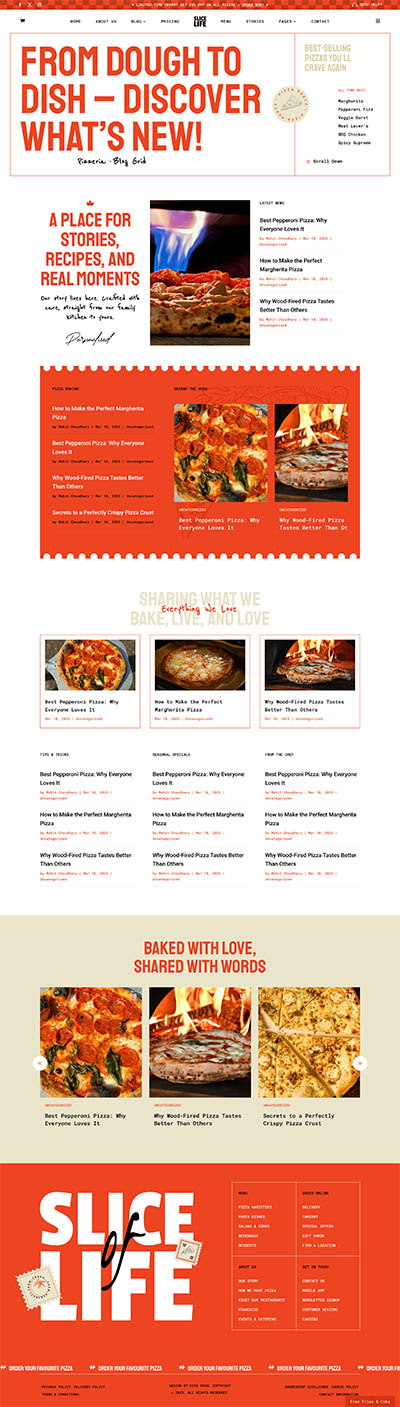 Pizzeria Layout Pack Grid Page