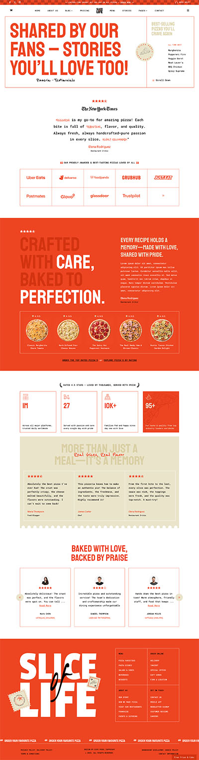 Florist Layout Pack Testimonials Page