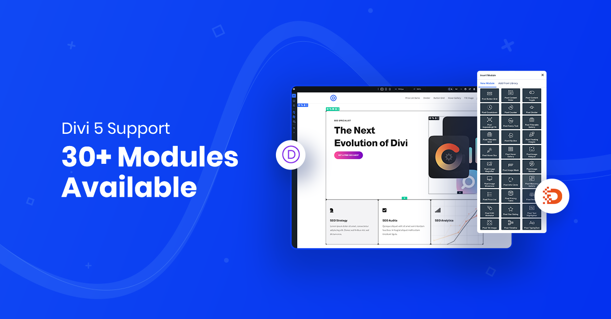 Divi Pixel Now Supports Divi 5 – 30+ Modules Ready for Testing