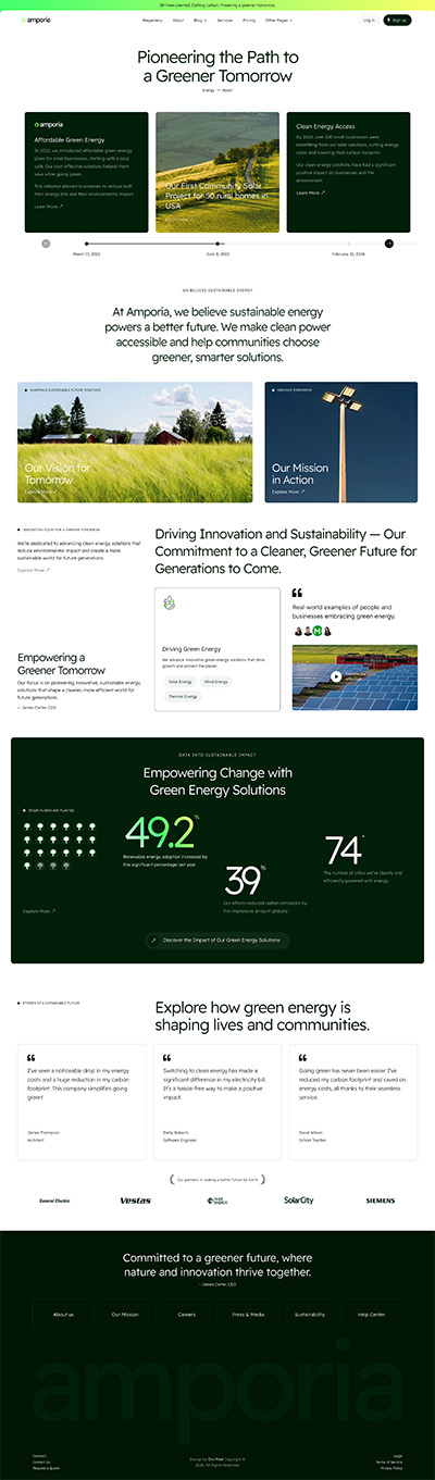Green Energy Layout Pack About us Page