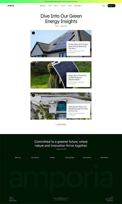 Green Energy Layout Pack Grid Page