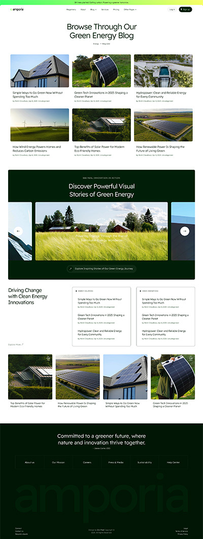 Green Energy Layout Pack Blog Archive Page