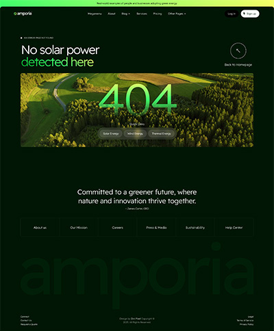 Green Energy Layout Pack Error Page