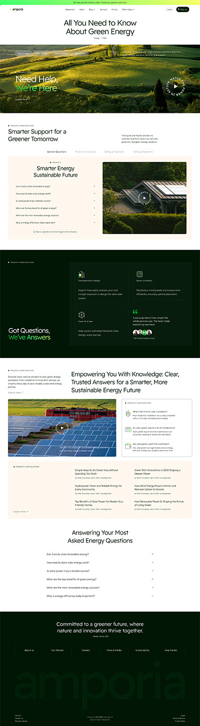 Green Energy Layout Pack FAQ Page