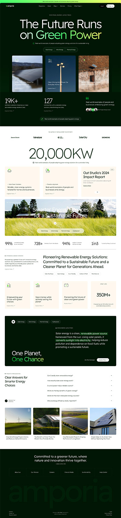 Green Energy Layout Pack Homepage 