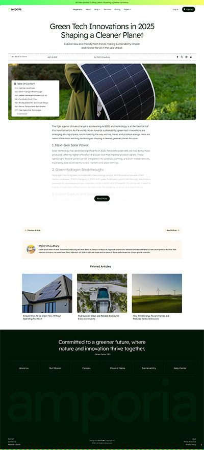 Green Energy Layout Pack Grid Page