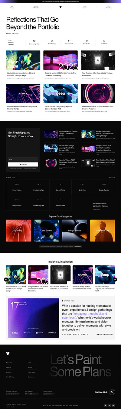 Portfolio Layout Pack Grid Page