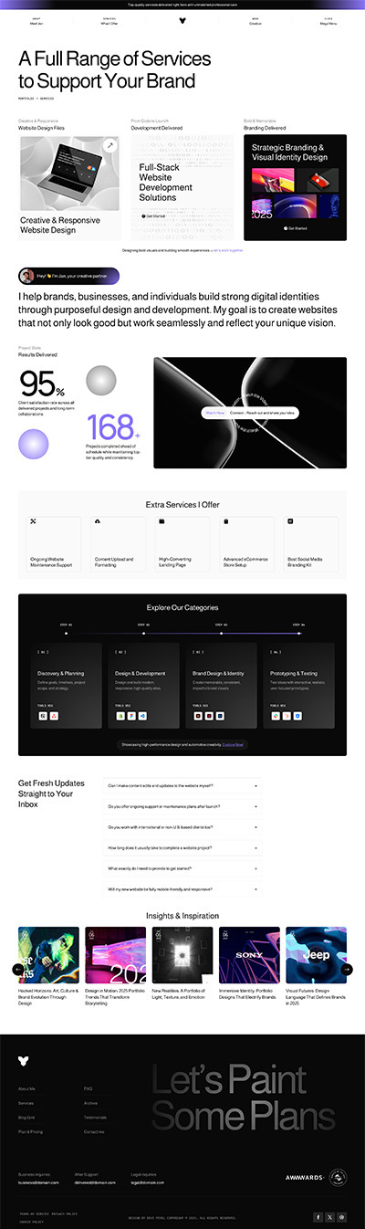 Portfolio Layout Pack Services Page