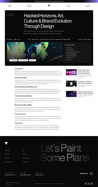 Portfolio Layout Pack Single Post