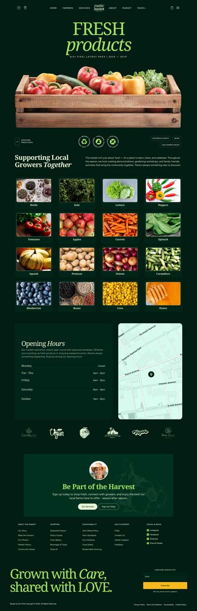 Farmers Market Layout Pack Error Page