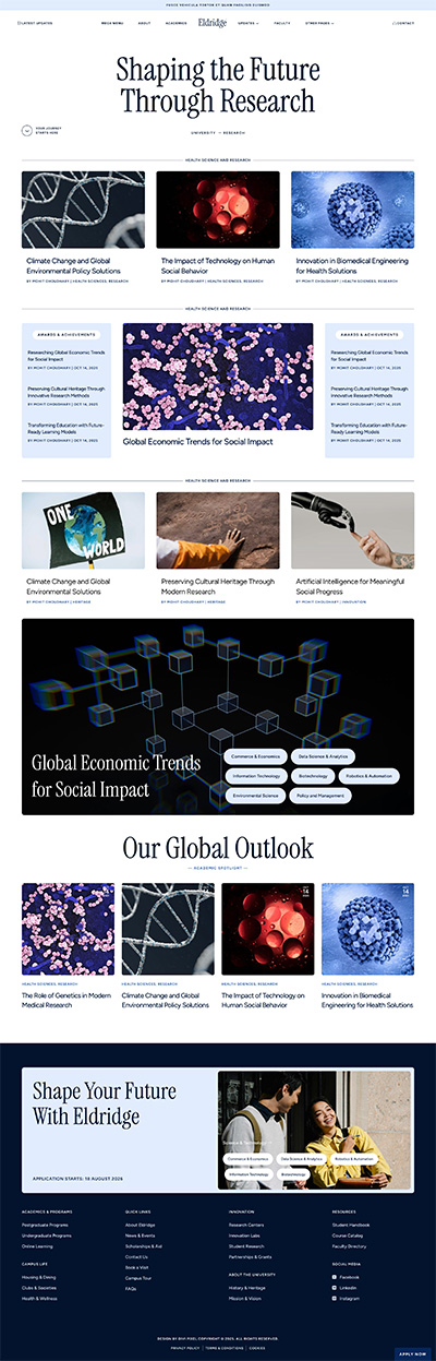 University Layout Pack Research Page