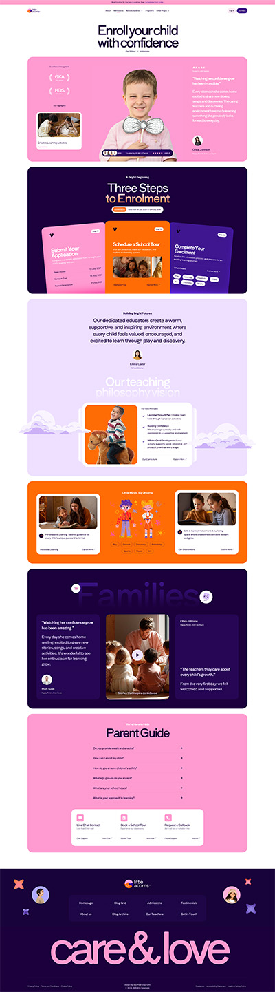 PlaySchool Layout Pack Admissions Page