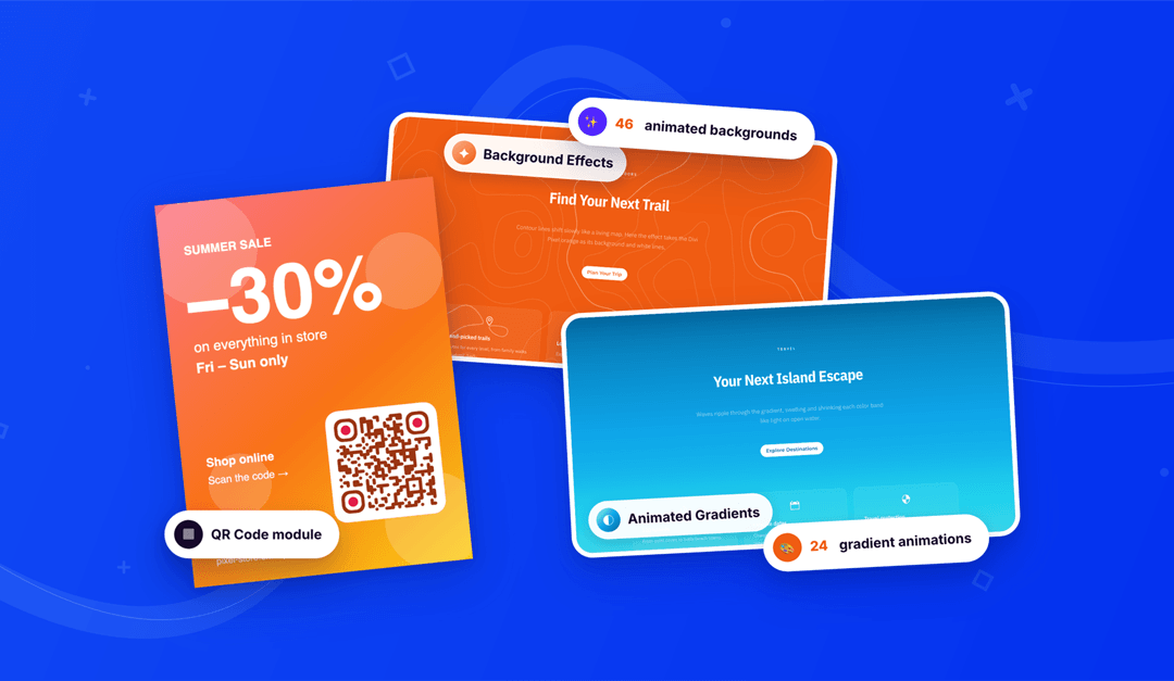 QR Code, Background Effects and Animated Gradients for Divi 5